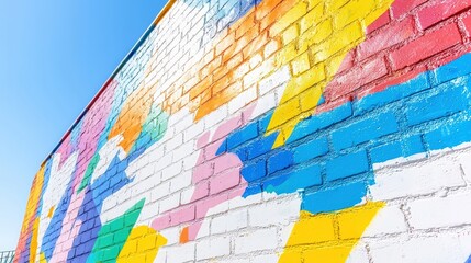 Fototapeta premium A graffiti-covered wall in a vibrant urban neighborhood, offering a bold and creative backdrop for streetwear fashion and captions,