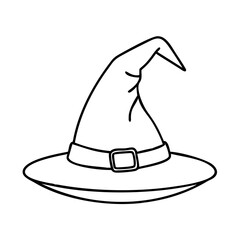 witchhat icon, witchhat line art - simple line art of witchhat, perfect for witchhat logos and icons