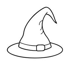 witchhat icon, witchhat line art - simple line art of witchhat, perfect for witchhat logos and icons