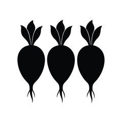 Radish vegetable vector art illustration