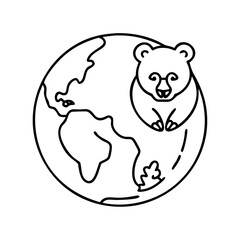 worldwildlifefundsymbol icon, worldwildlifefundsymbol line art - simple line art of worldwildlifefundsymbol, perfect for worldwildlifefundsymbol logos and icons