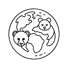 worldwildlifefundsymbol icon, worldwildlifefundsymbol line art - simple line art of worldwildlifefundsymbol, perfect for worldwildlifefundsymbol logos and icons