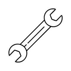 wrench icon, wrench line art - simple line art of wrench, perfect for wrench logos and icons