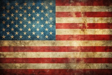old weathered american flag with textured vintage appearance for memorial day patriotic website banner design
