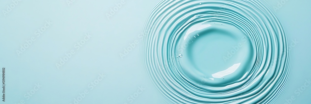 Poster a serene image of water ripples creating a circular pattern, evoking calmness and tranquility agains
