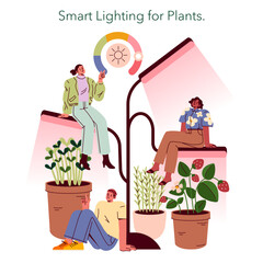 Mini Farms. Flat Vector Illustration