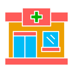 Obraz premium Pharmacy Store illustration icon