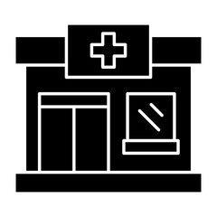 Pharmacy Store solid glyph icon