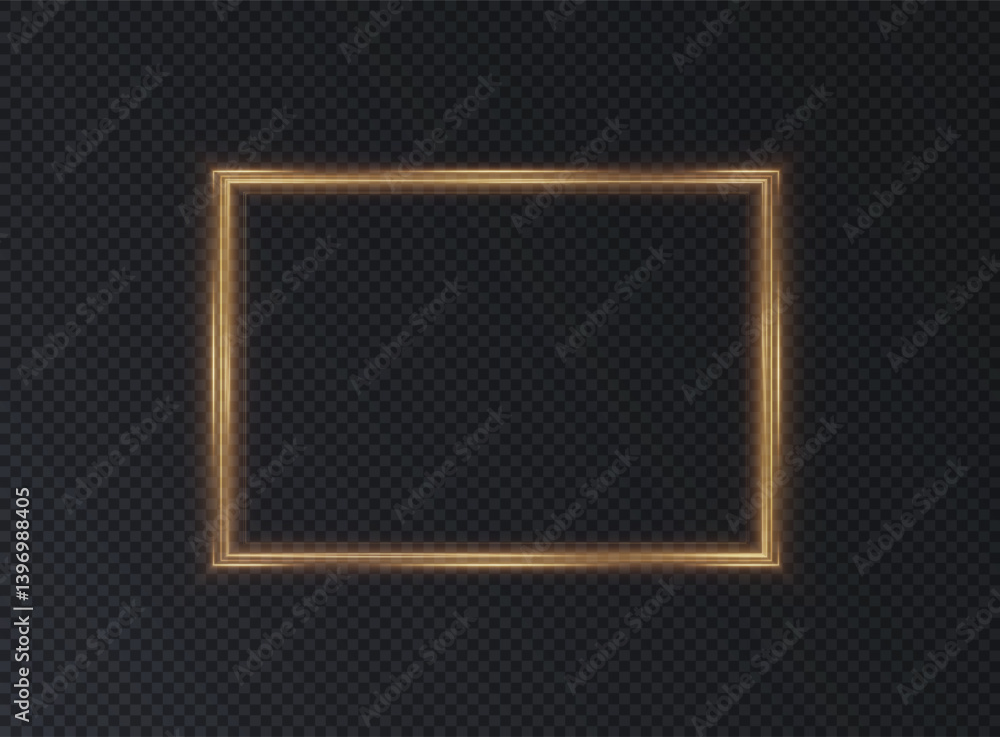Aufkleber 
Golden glistering swirl light effect with sparkles and dust on a dark background. A luxury abstract vector with shiny waves, energy trails, and dynamic twinkle elements. Perfect for elegant designs.
