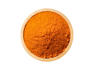 Turmeric powder in bowl isolated