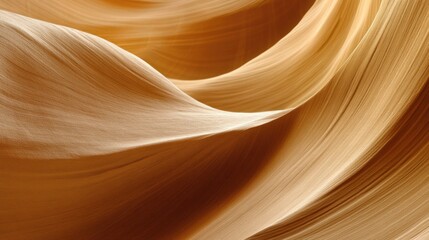 Obraz premium Intricate sandstone formations, flowing curves. Soft, golden light highlighting the textures