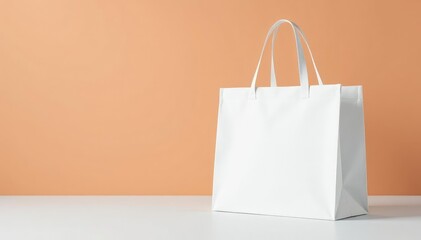 White cotton shopping bag with handles, isolated , shopping bag, shopping, design