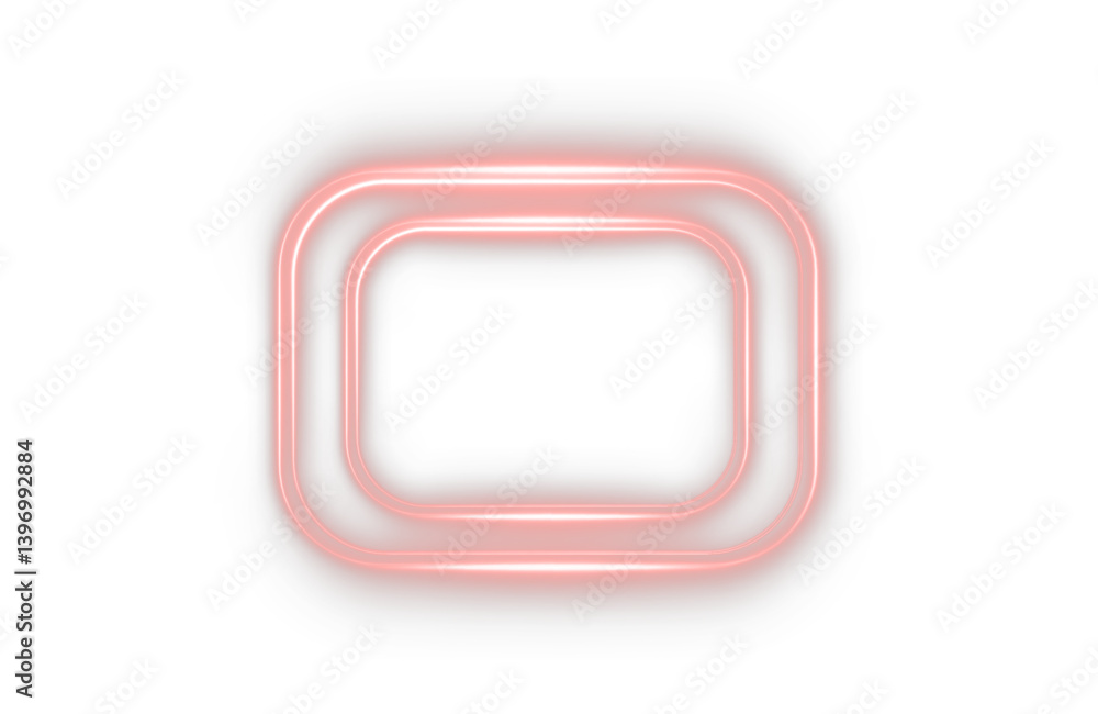 Aufkleber Glowing red light swirl with spiral and flare effects. Futuristic neon energy trail with sparkle and motion. PNG on transparent background, perfect for dynamic abstract designs