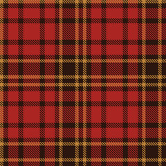 Elegant Seamless Tartan featuring Iridescent dark brown and Dark leather Textile Design