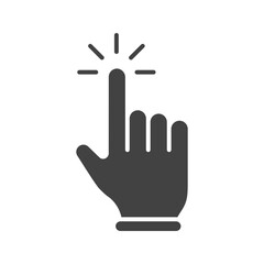 Hand Click II icon vector image. Suitable for mobile apps, web apps and print media.
