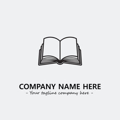 Book illustration black and white for logo company vector image
