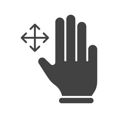 Three Fingers Move icon vector image. Suitable for mobile apps, web apps and print media.