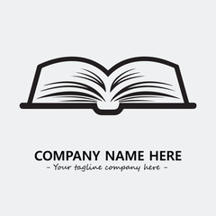 Book illustration black and white for logo company vector image
