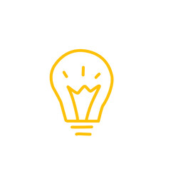 light bulb line vector