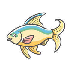 bolivian ram fish icon, bolivian ram fish vector illustration-simple illustration of bolivian ram fish, perfect for bolivian ram fish logos and icons