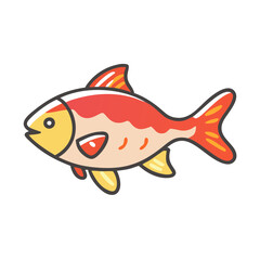 cherry barb fish icon, cherry barb fish vector illustration-simple illustration of cherry barb fish, perfect for cherry barb fish logos and icons