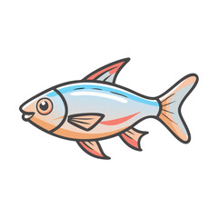 congo tetra fish icon, congo tetra fish vector illustration-simple illustration of congo tetra fish, perfect for congo tetra fish logos and icons