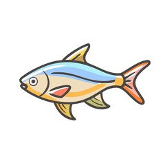 congo tetra fish icon, congo tetra fish vector illustration-simple illustration of congo tetra fish, perfect for congo tetra fish logos and icons