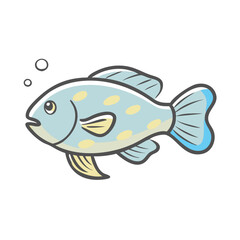 dwarf cichlid fish icon, dwarf cichlid fish vector illustration-simple illustration of dwarf cichlid fish, perfect for dwarf cichlid fish logos and icons