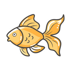 goldfish icon, goldfish vector illustration-simple illustration of goldfish, perfect for goldfish logos and icons