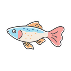 molly fish icon, molly fish vector illustration-simple illustration of molly fish, perfect for molly fish logos and icons