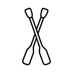 Paddles crossed design in minimalist style