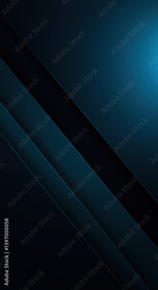 Poster abstract blue layers: modern background with diagonal lines & gradient - cool tech design for wallpa