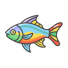 rainbowfish icon, rainbowfish vector illustration-simple illustration of rainbowfish, perfect for rainbowfish logos and icons