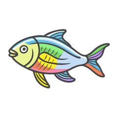 rainbowfish icon, rainbowfish vector illustration-simple illustration of rainbowfish, perfect for rainbowfish logos and icons