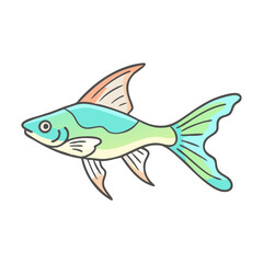 swordtail fish icon, swordtail fish vector illustration-simple illustration of swordtail fish, perfect for swordtail fish logos and icons