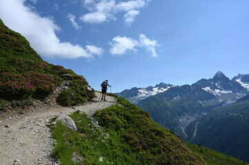 Wanderer bei La Flegere