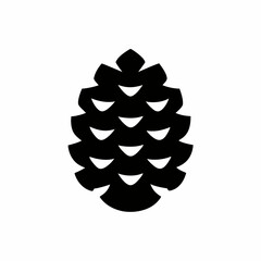 Minimalist Pine Cone Vector Illustration Design Element In Black And White