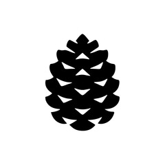 Pine Cone Silhouette Graphic Illustration Symbol Decoration Design Vector Art