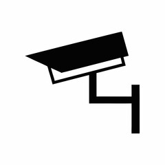 Isolated Black And White Security Camera Surveillance Device Safety And Protection Illustration