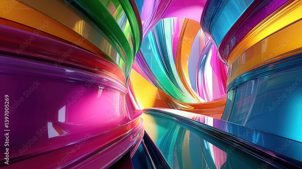 Poster colorful abstract background creating a dynamic visual experience with vibrant hues and shapes evoki