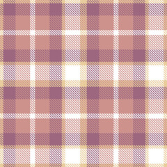 Elegant Classic beige & Vibrant mauve Seamless Tartan Textile Design
