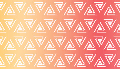 Design Pattern With Abstract Modern Ornament. Triangles Style. Gradient Background Bright Colors. For Soft Banner Template. Vector Illustration. Idea For Your Business