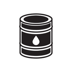Oil Drum Icon Petroleum Symbol Illustration Logo Design