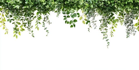 Exotic liana branches: Wild rainforest vines, jungle liana climbing plants with leaves, isolated in a modern illustration set, and tropical hanging vines