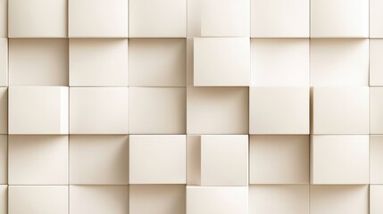 Obraz premium Random shifted white cube boxes block background wallpaper banner with copy space illustration