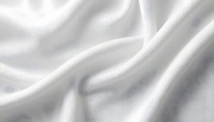White silk fabric background smooth draping texture elegant material surface design textile soft cloth