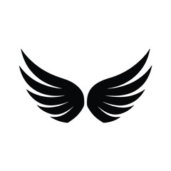 bird wings logo vector art illustration
