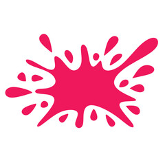 red paint splashes, red ink blot