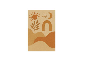 vector illustration of a brown paper bag with coffee beans