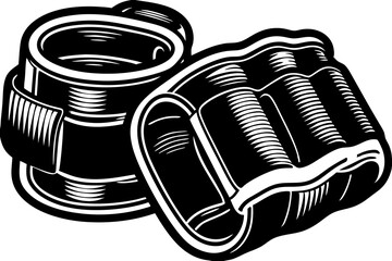 High-quality vector illustration showcasing training and performance equipment, including weights, resistance bands, kettlebells, agility ladders, and more. Perfect for use in fitness and athletic bra